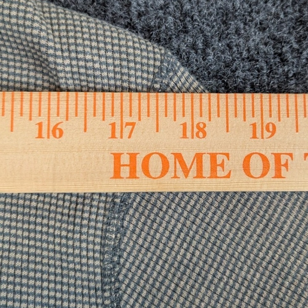 Vintage Levis Authentic Jeanswear Thermal Shirt Mens Large Grey Stripe USA Made - Picture 7 of 12